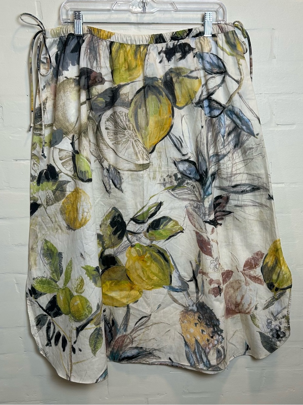 Industry Republic Clothing Abstract Lemon Botanical Skirt Resort Coastal Size L